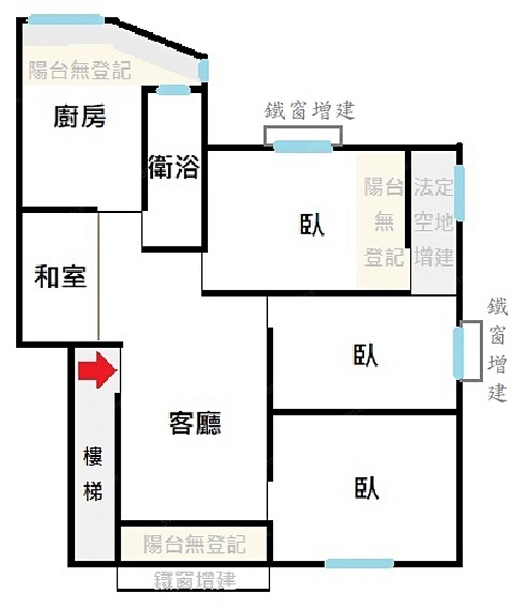 溪崑安靜邊間採光三樓❤️樹林車站550公尺❤️影城公園市場,照片 17